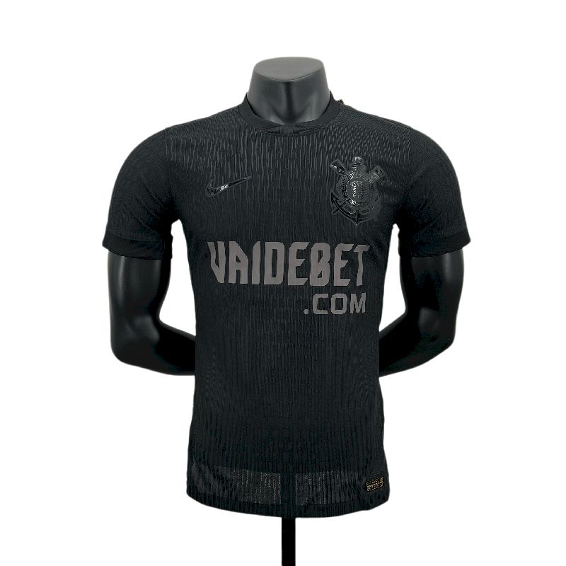 Camisa de visitante + versão jogador com os patrocinadores Corinthians 2024/25 Masculino