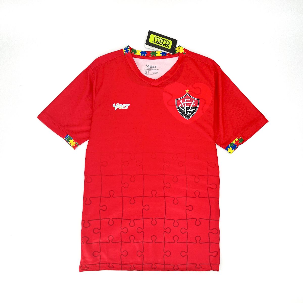 Camisa Volt do Autismo Vermelho Vitoria 2024/25 Masculino