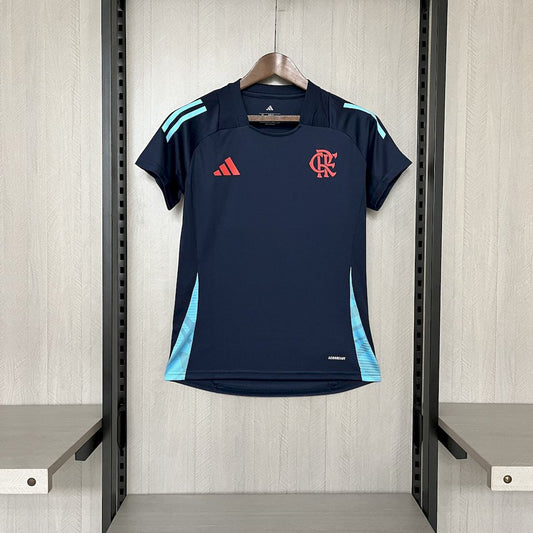 Camisa azul escura para usar antes da partida Flamengo 2025/26 Feminino