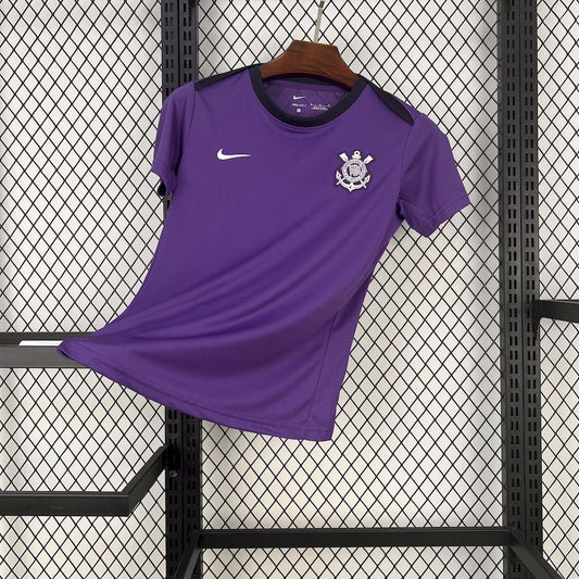 Camisa roxa de pré-jogo Corinthians 2025/26 Feminino