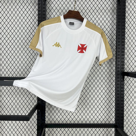 Camisa branca dourada para torcedores Vasco Da Gama 2025/26 Masculino