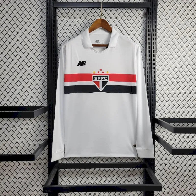 Camisa Titular Manga Longa Sao Paulo 2024/25 Masculino